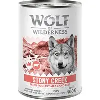 Populärt val Wolf of Wilderness Adult “Expedition” 6 x 400 g - Stony Creek - Fjäderfä & nötkött