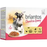 Lågt pris Briantos Chunks in Gravy 12 x 100 g - Kyckling & morötter