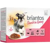 Briantos Chunks in Gravy 12 x 100 g - Nötkött & morötter Snabb frakt