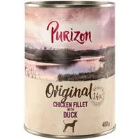Säker betalning Purizon Adult 6 x 400 g - Adult Kycklingfilé med anka, morötter & björnbär