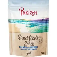 Lägg i varukorgen Purizon Superfoods Snack hund 100 g - Ekonomipack Lax med sill, morötter och björnbär 3 x 100 g