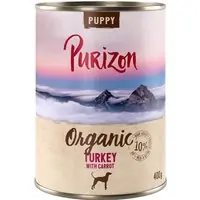 Reapris Purizon Ekologisk 6 x 400 g - NY Puppy ekologisk kalkon med ekologiska morötter