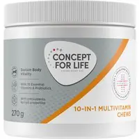 10 in 1 Multivitamin Supplements Chews - Concept for Life - Ekonomipack 2 x 270 g Fynd