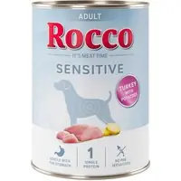 Ekonomipack Rocco Sensitive 24 x 400 g - Nytt recept kalkon & potatis Sista chansen