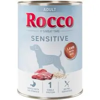 Ekonomipack Rocco Sensitive 24 x 400 g - Nytt recept lamm & ris Erbjudande