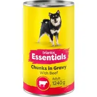 Briantos Essentials Chunks in Gravy 6 x 1240 g - Nötkött Begränsat erbjudande