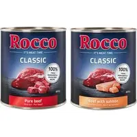 Lägg i varukorgen Ekonomipack Rocco Classic 24 x 800 g - Mix Rent nötkött, Nötkött & lax