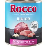 Rocco Junior 6 x 800 g - Kalkon med kalvhjärta & ris Populär