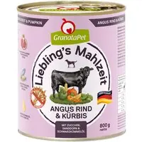 Ekonomipack GranataPet Liebling‘s Mahlzeit 12 x 800 g - Angus nöt & pumpa Rabatt