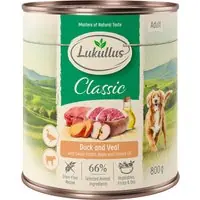 Ekonomipack Lukullus 12 x 800 g - Anka & kalv - spannmålsfritt Begränsat erbjudande