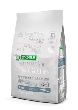 Nature‘s Protection Superior Care White Dogs Adult Small & Mini med vit fisk för hundar 1,5 kg Lågt pris