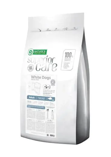 Nature‘s Protection Superior Care White Dogs Adult Large ljusa fiskar BREEDER 17 kg Kampanj