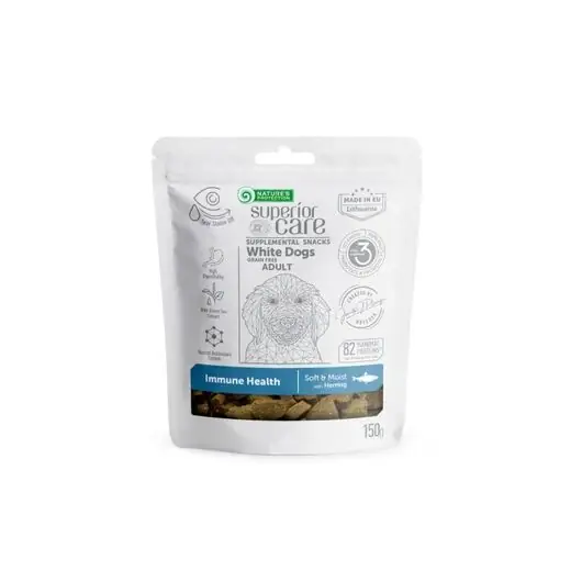 Premium Nature‘s Protection Superior Care White Dogs Adult spannmålsfritt sillgodis 150 g för hundar