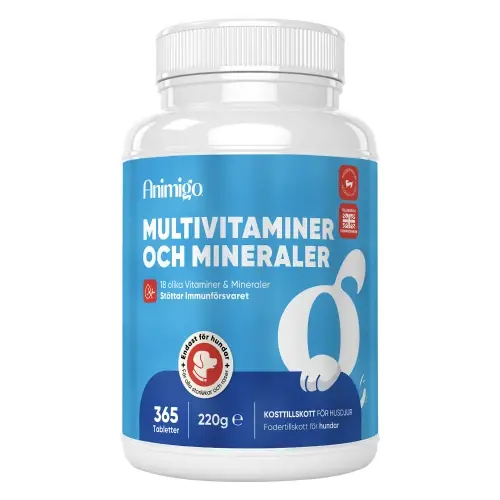 Multivitaminer och mineraler för hundar och katter, 365 tabletter - kosttillskott för hundar och katter med 18 vitaminer och mineraler Erbjudandepris
