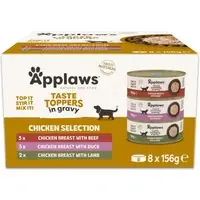 Rabatter Ekonomipack Applaws Taste Toppers Mixpack 16 x 156 g - Provmix i sås