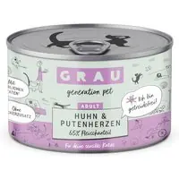 Billigare Ekonomipack GRAU Adult Grain Free 12 x 200 g - Kyckling & kalkonhjärta