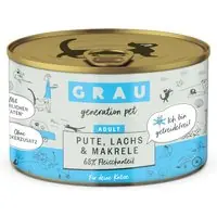 Ekonomipack GRAU Adult Grain Free 12 x 200 g - Kalkon, lax & makrill Fynd