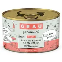 GRAU Adult spannmålsfri 6 x 200 g - Kyckling med morot och mynta Nyhet