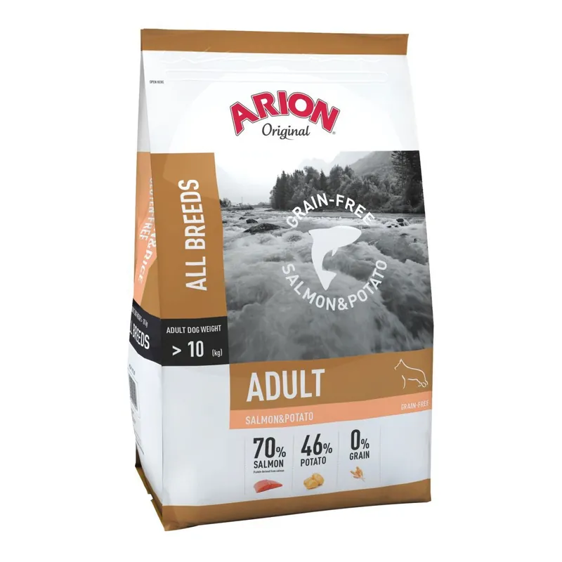 Arion Dog Adult All Breeds No Grain Salmon & Potato 12 kg Kampanj