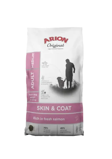 Arion Skin & Coat Medium Fisk 12 kg för hundar Erbjudandepris