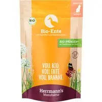 Snabb leverans Herrmanns Selection / Bio-Selection 12 x 100 g - Ekologisk anka med ekologisk potatis och ekologiska bananchips