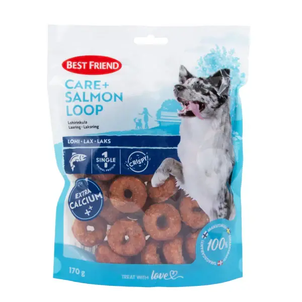 Best Friend Care+ laxringsnacks 170 g för hundar Outlet