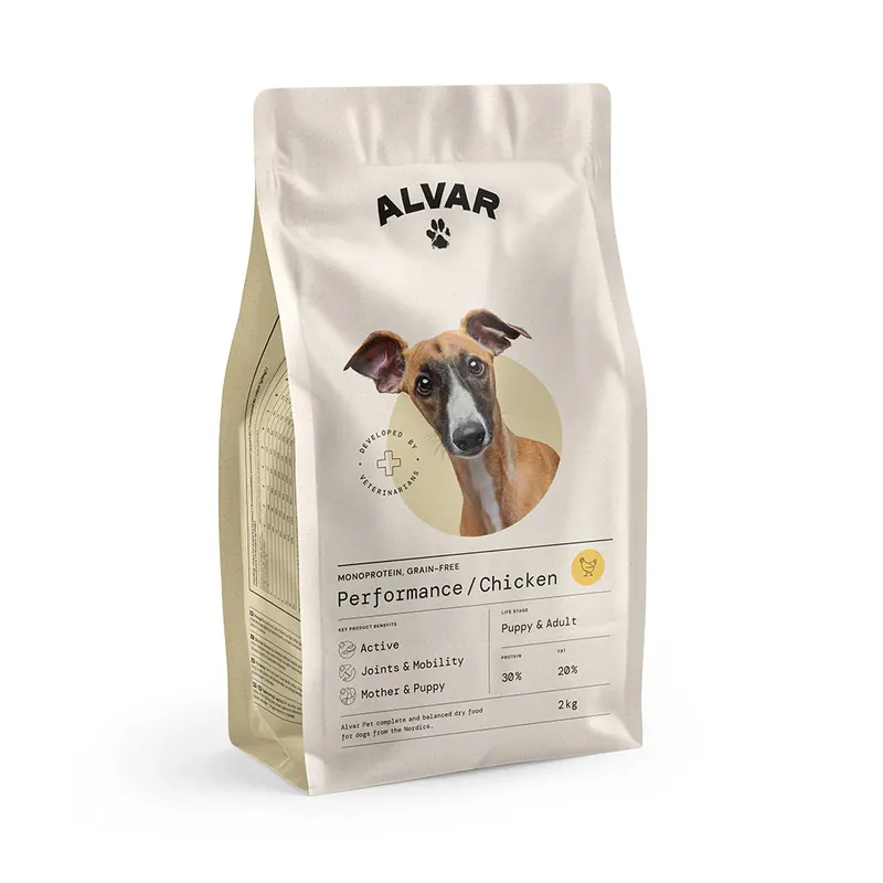 Alvar Pet Performance/Chicken torrfoder för hundar Populärt val