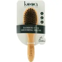 Kampanj kooa pälsvårdsborste av bambu - L 22 x B 6 cm