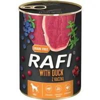 Ekonomipack Rafi Dog 24 x 400 g - Med anka, blåbär och tranbär Köp nu