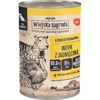 Billigare Ekonomipack Wiejska Zagroda Dog 36 x 400 g - Kalkon med lamm