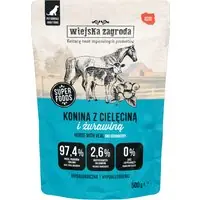 Kampanj Wiejska Zagroda Dog Pouches 500 g - Hästkött med kalvkött