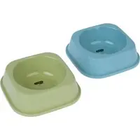 zooplus Basics fyrkantiga kattskålar - 2 x 300 ml Premium