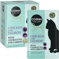 Sista chansen Cosma Soup 12 x 40 g - Kycklingbröst och lax med zucchini och morot