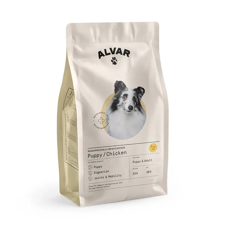 Populärt val Alvar Pet Puppy/Chicken torrfoder för hundar