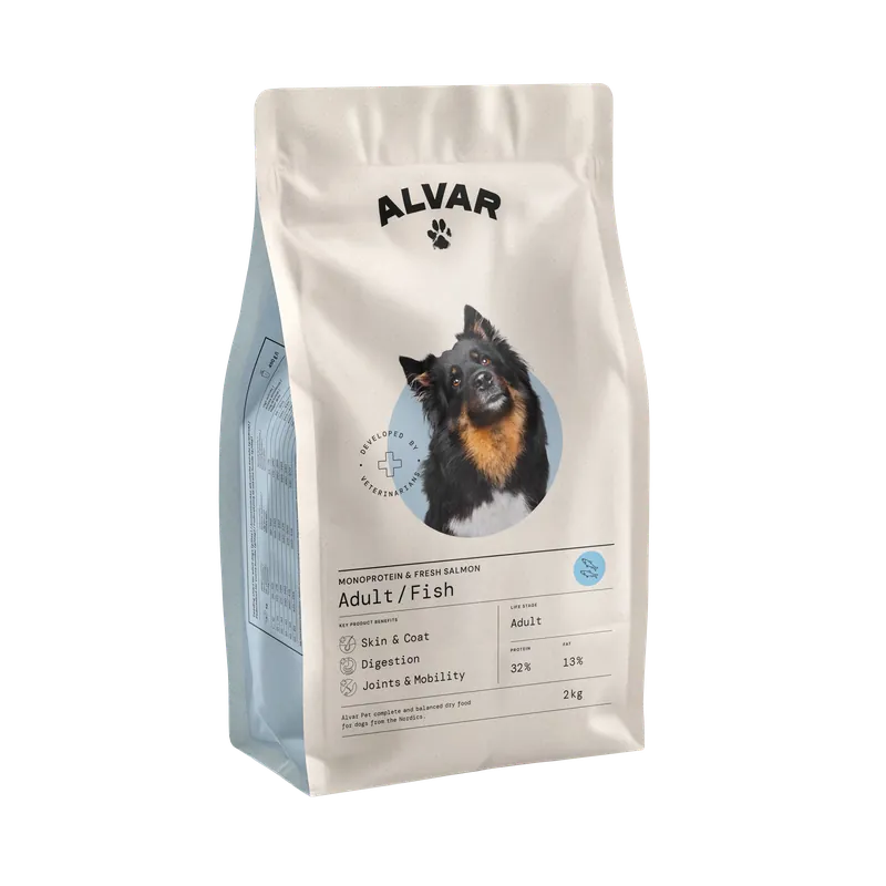 Alvar Pet Adult/Fish torrfoder för hundar Kundfavorit
