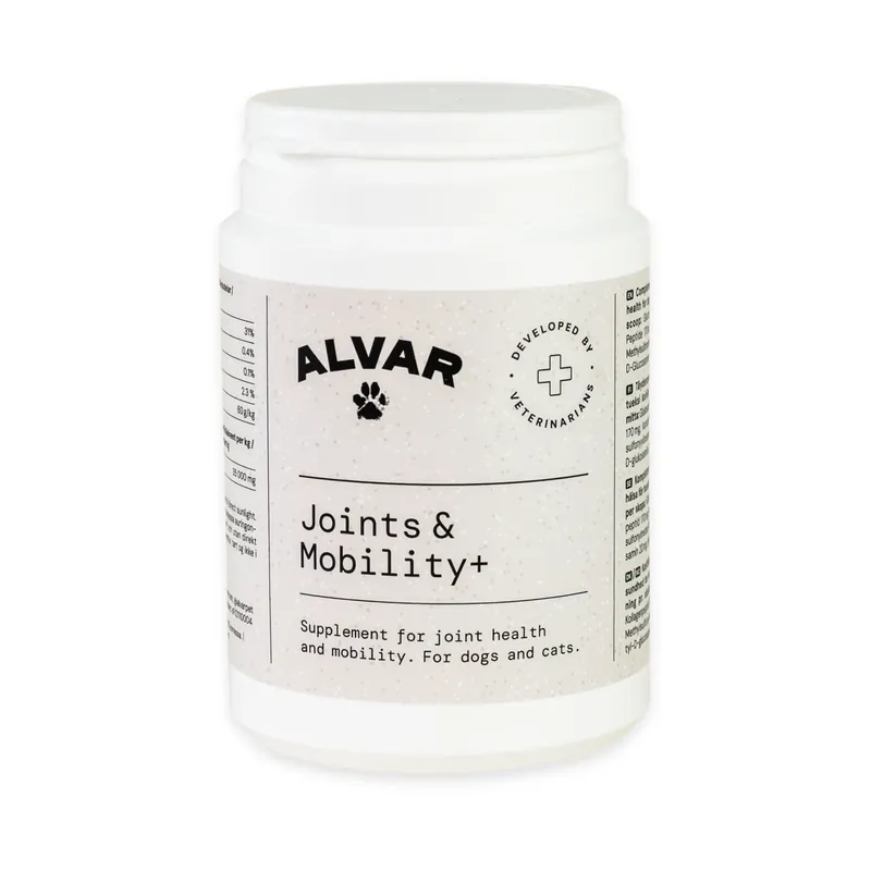 Alvar Pet Joints & Mobility+ kosttillskott för hund och katt 175 g Köp online
