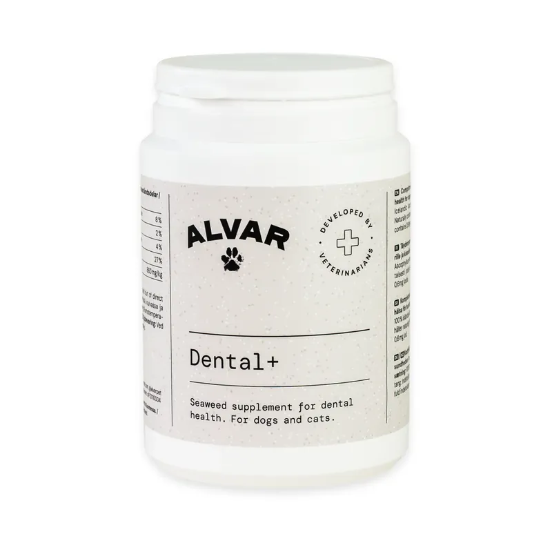 Alvar Pet Dental+ Kosttillskott för hund och katt 150 g Lägg i varukorgen