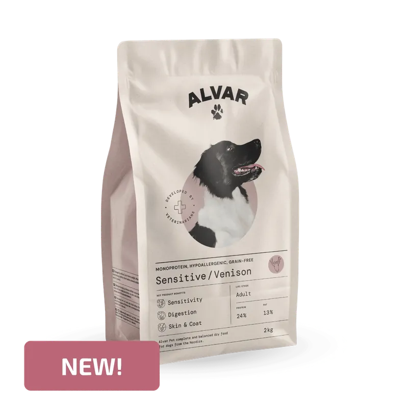 Erbjudandepris Alvar Pet Sensitive/Venison torrfoder för hundar