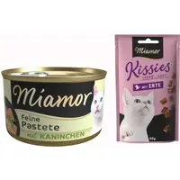 12 x 85 g Miamor Paté + Miamor Kissies med anka, 50 g på köpet! - kanin Utförsäljning