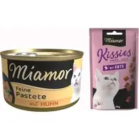 12 x 85 g Miamor Paté + Miamor Kissies med anka, 50 g på köpet! - kyckling Begränsad tid
