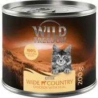 Wild Freedom Kitten 6 x 200 g - Wide Country - Veal & Chicken Endast idag