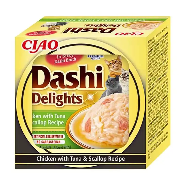Inaba Dashi Delights Cat Tuna/Scallop prisnedsättning