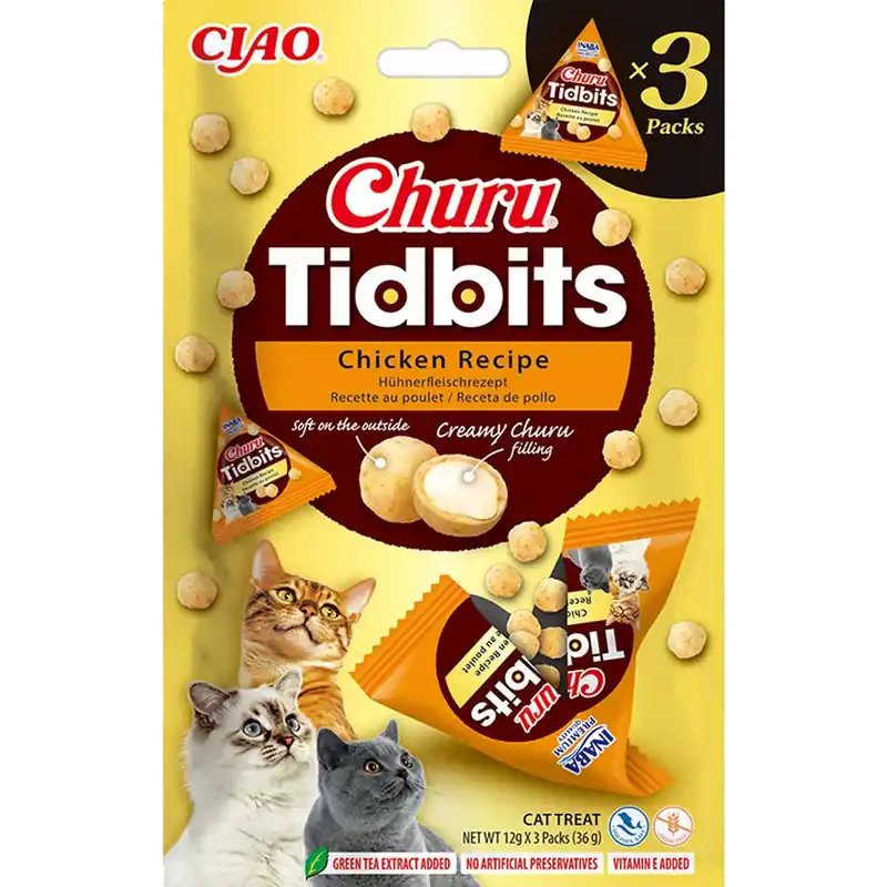 Cat Tidbits Chicken 12 g x 3pack Populär