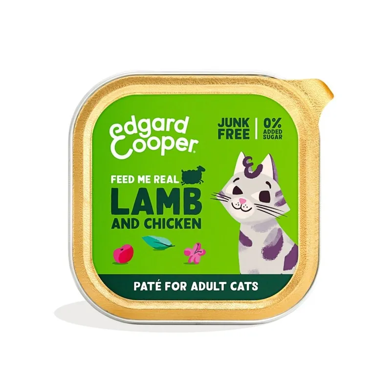 Snabb frakt Edgard&Cooper Cat Lamb & Chicken 85 g