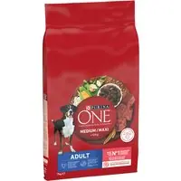 Beställ idag PURINA ONE Medium/Maxi Adult Nötkött & ris - 7 kg