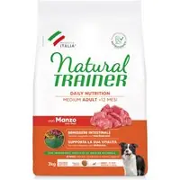 Beställ idag Natural Trainer Adult Medium med nötkött - Ekonomipack 2 x 3 kg