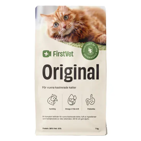 FirstVet Original - extra smakligt foder för kastrerade katter - 2 kg Nedsatt pris