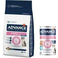 Kundfavorit 10 kg / 12 kg Advance Veterinary Diets + 400 g passande våtfoder på köpet! - Atopic öring (12 kg) + Atopic Medium/Maxi (400 g)