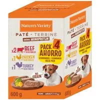 Erbjudandepris Nature‘s Variety Original Paté No Grain våtfoder till ett specialpris! - 8 x 150 g Original Paté No Grain Mini mixpack nötkött, kyckling, kalkon