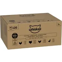 Whiskas Adult Poultry Selection i gelé portionspåsar 120 x 85 g - Fjäderfäurval i gelé Outlet